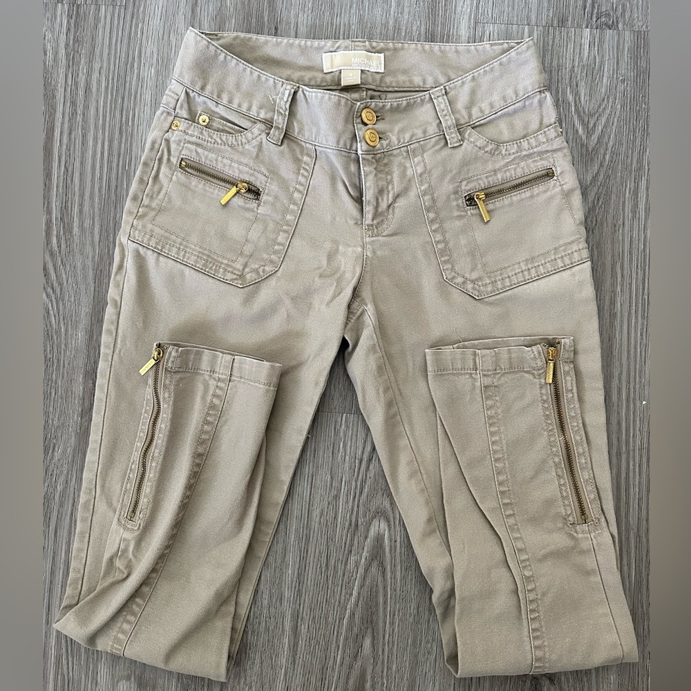 Micheal Kors| Skinny Mid Rise Beige Jeans - Picture 1 of 8